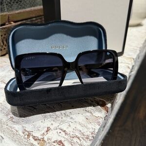 Gucci Black and Gold Luxury Glasses